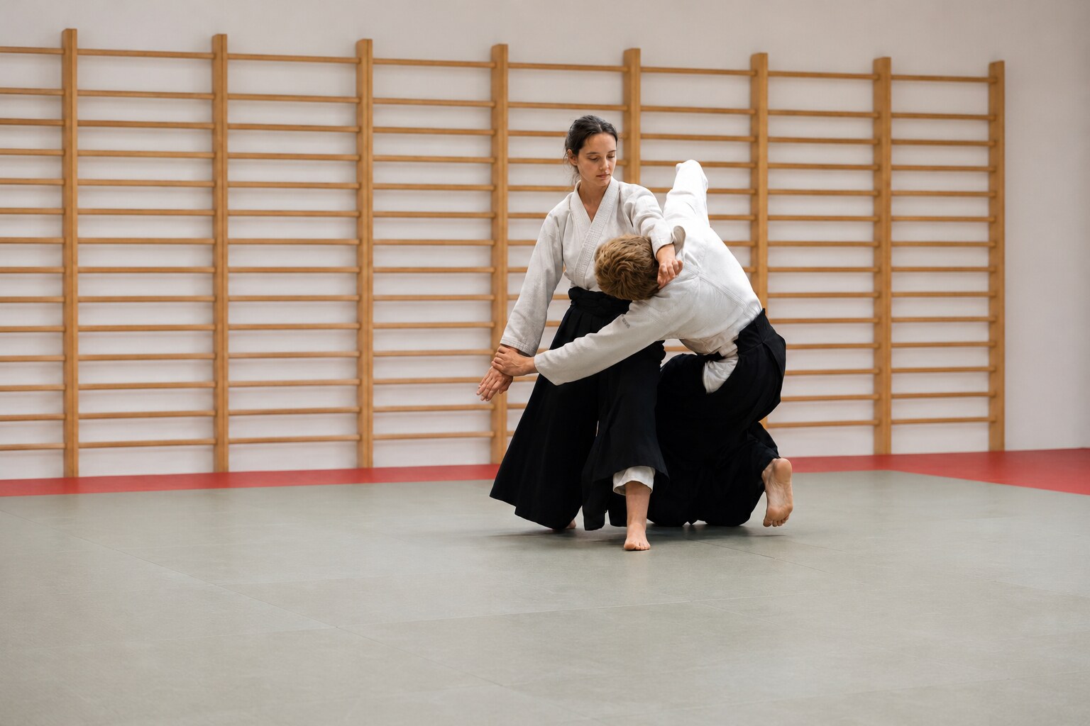 Dorośli ćwiczący Aikido w klubie Fudoshin Aikido w Łodzi